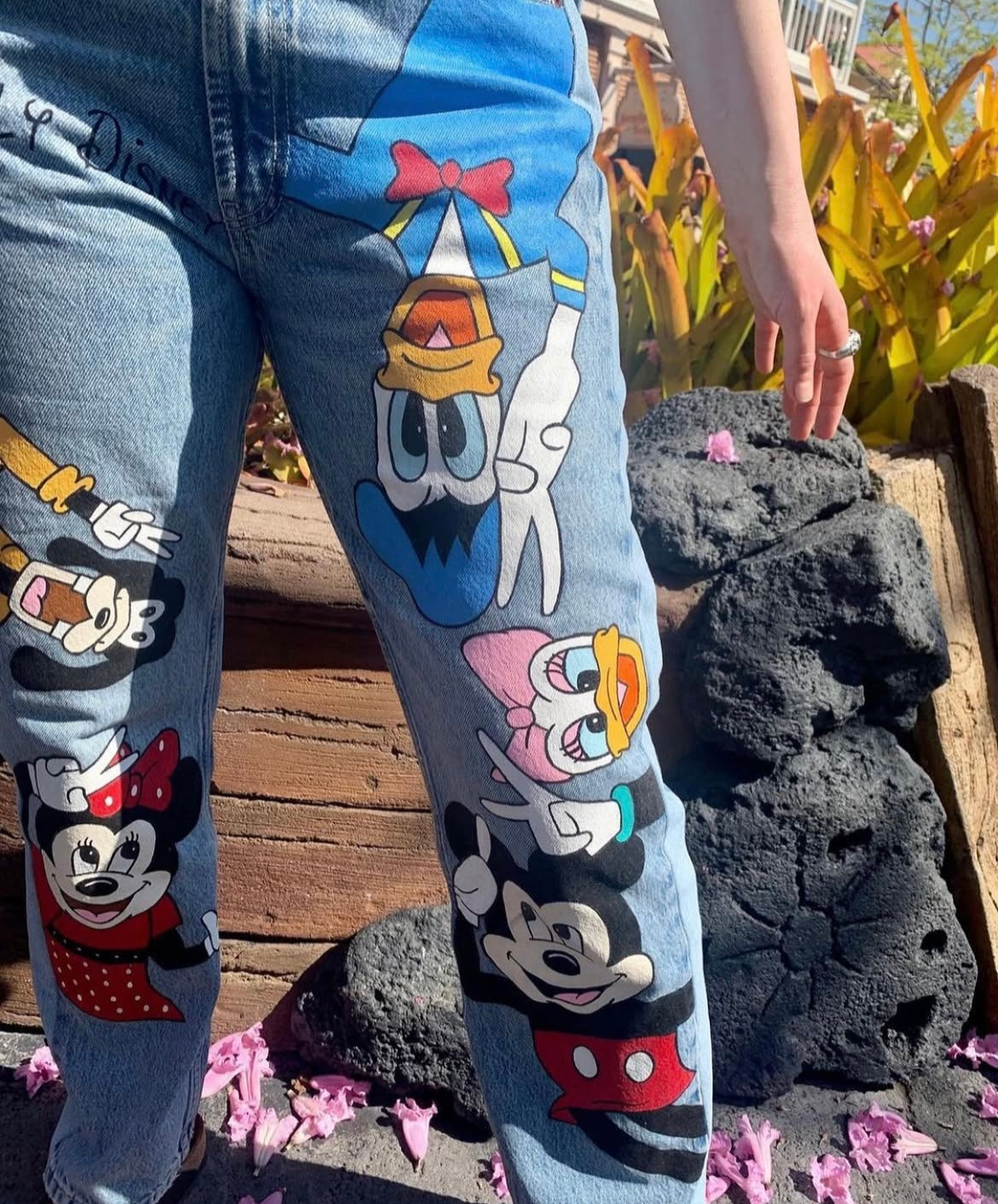 Funky N Trendy hand painted denims for women