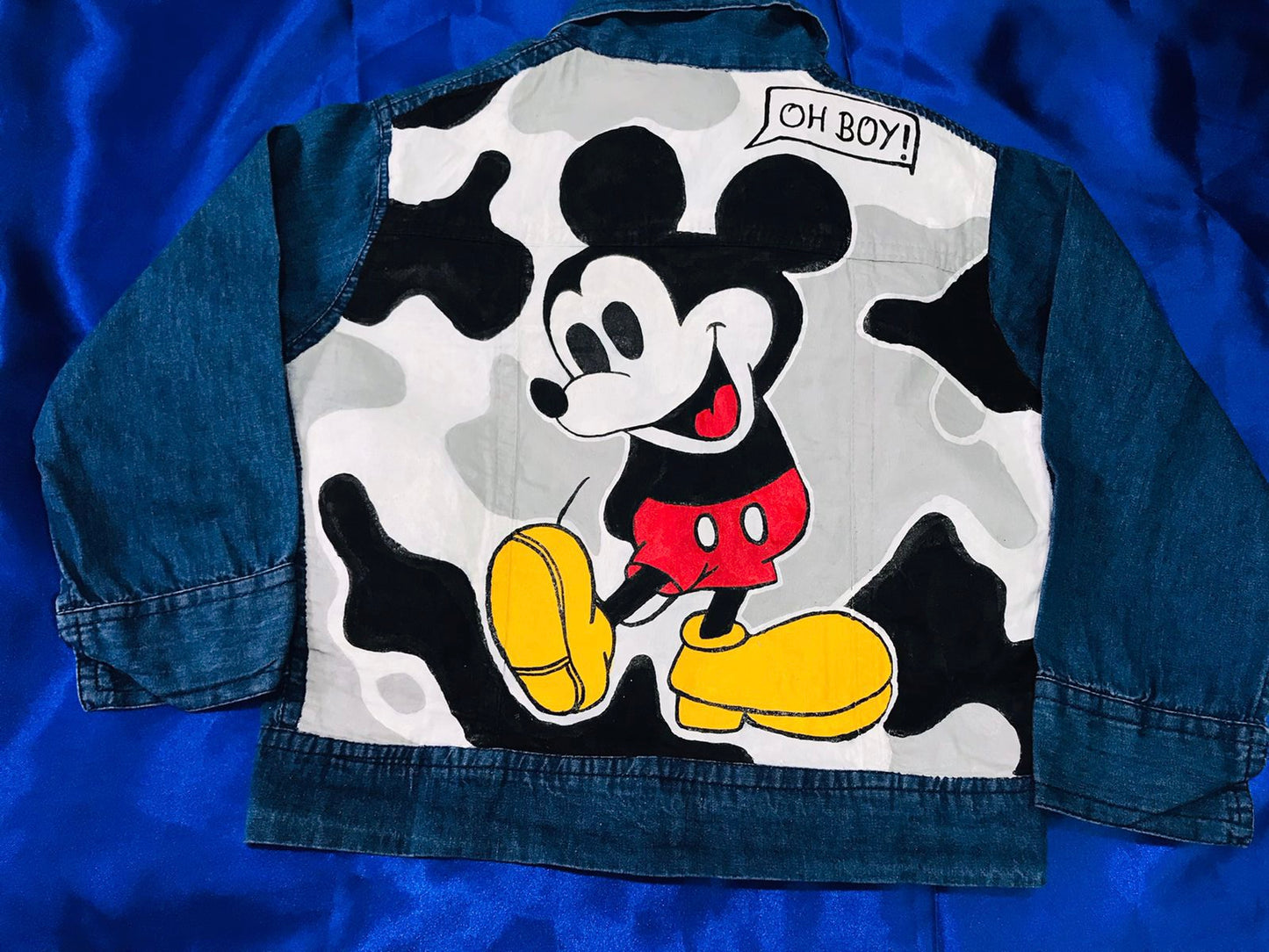 Funky N Trendy hand painted blue denim jacket for women