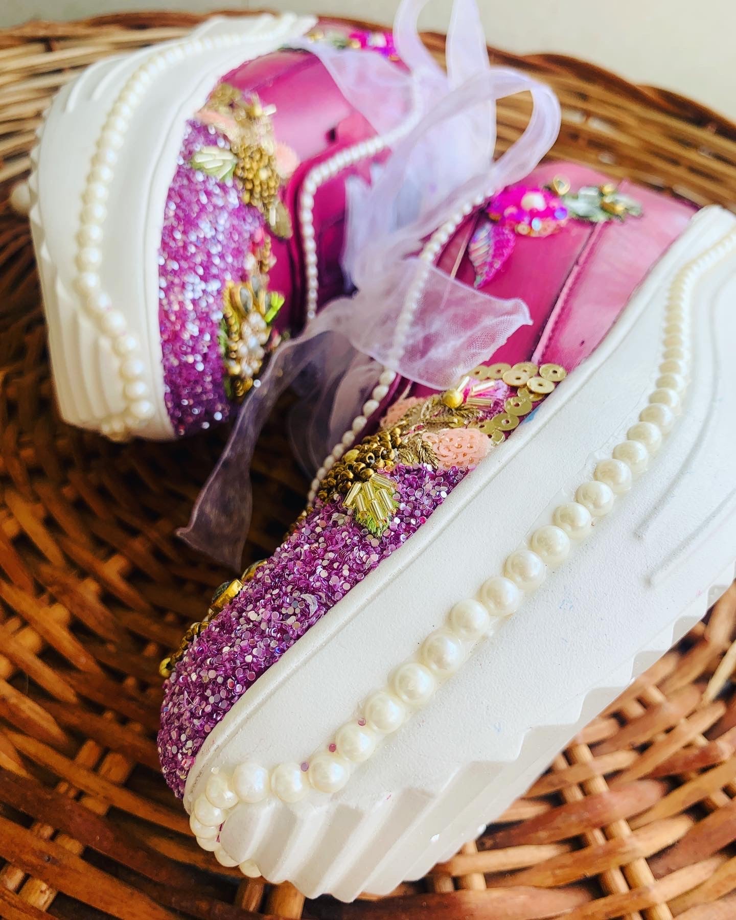 FUNKY N TRENDY wine color hand work sneakers for brides / bridesmaids/ purple sneakers / wine sneakers / floral shoes / floral embroidered sneakers/ embroidered shoes