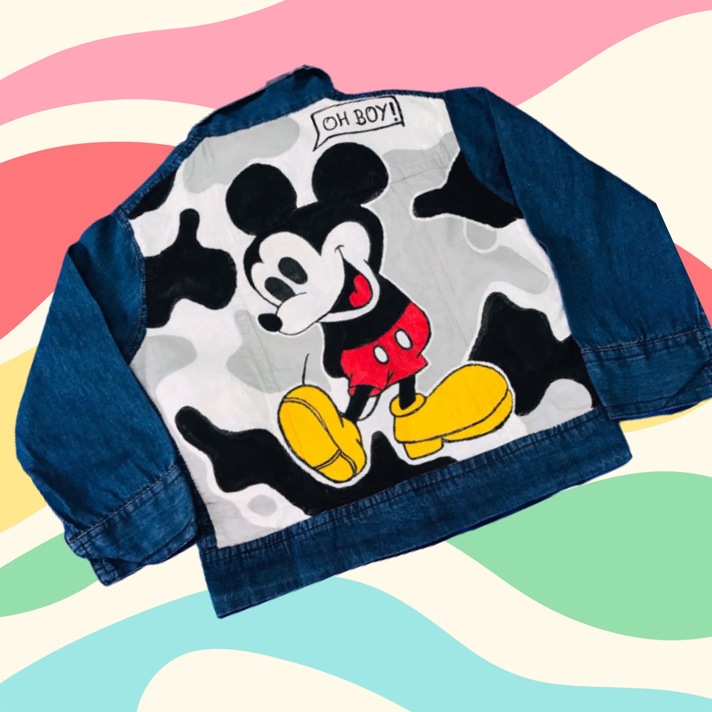 Funky N Trendy hand painted blue denim jacket for women