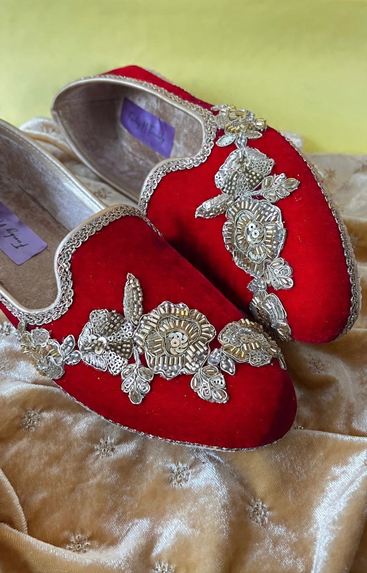 Funky N Trendy Couple sneakers / Red shoes for bride and groom / couple combo
