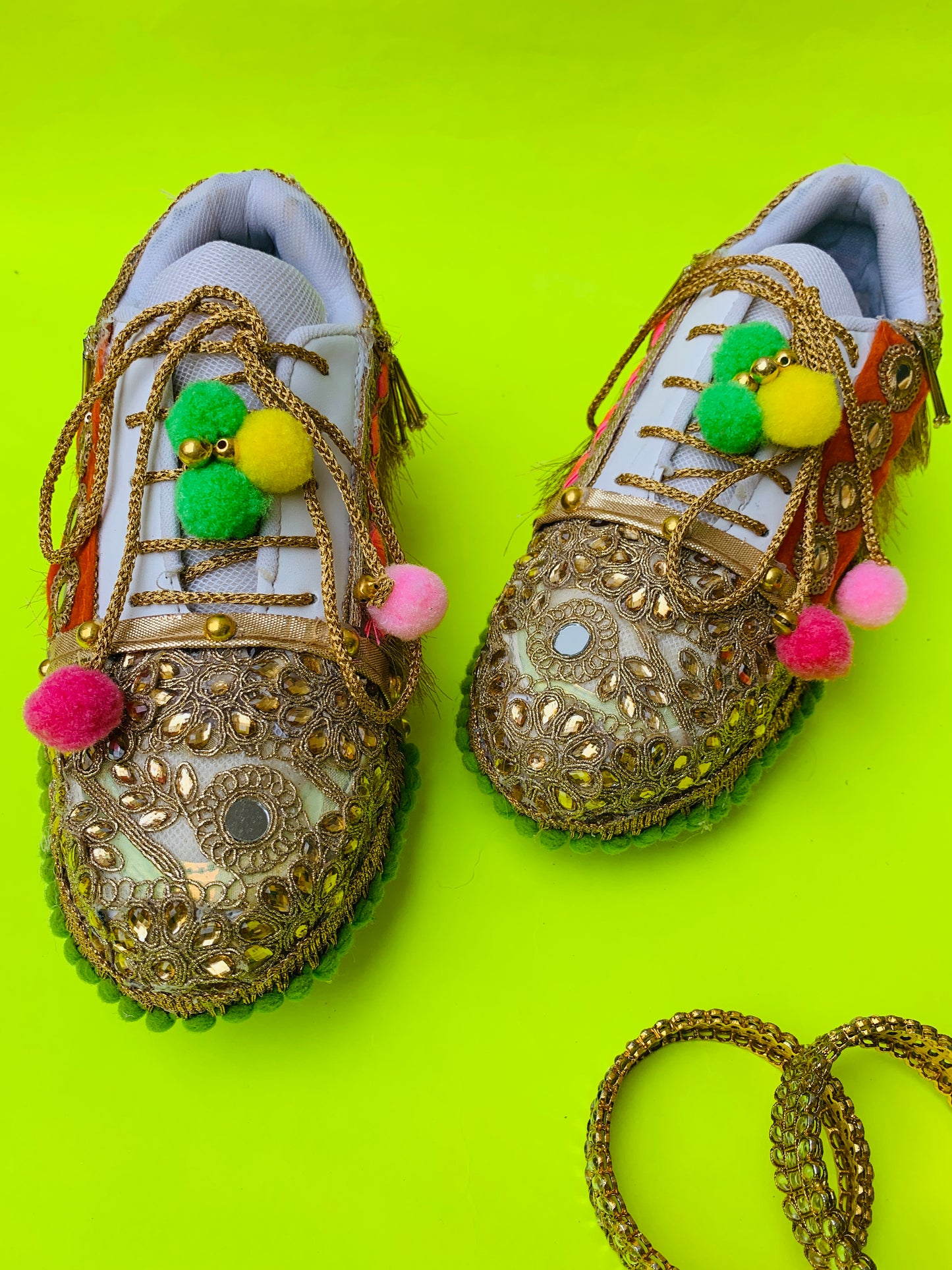 FUNKY N TRENDY boho theme hand work sneakers for brides / bridesmaids/ boho sneakers / bohemian sneakers / boho shoes/ multi colored sneakers/ Navratri collection/ Navratri sneakers