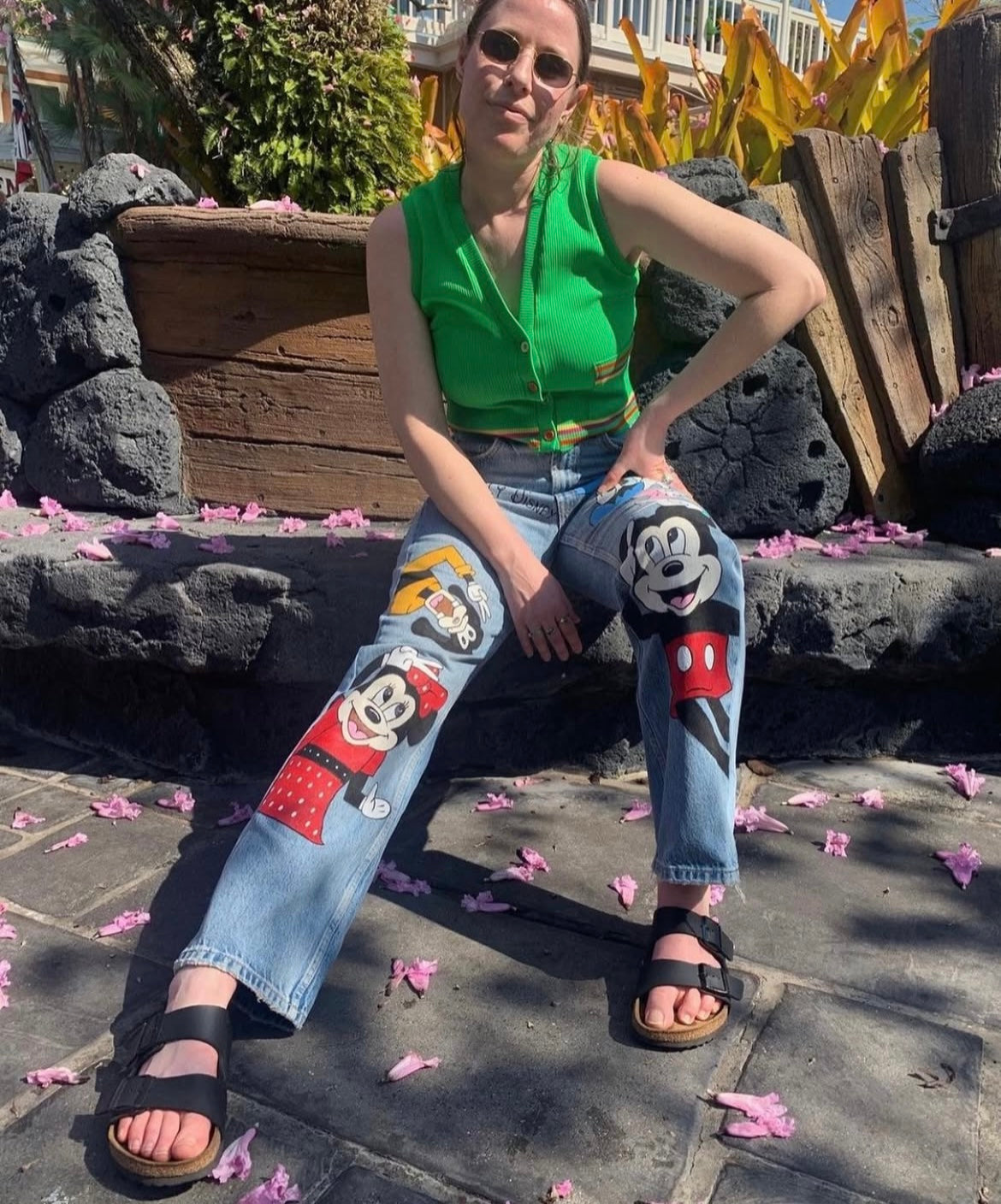 Funky N Trendy hand painted denims for women