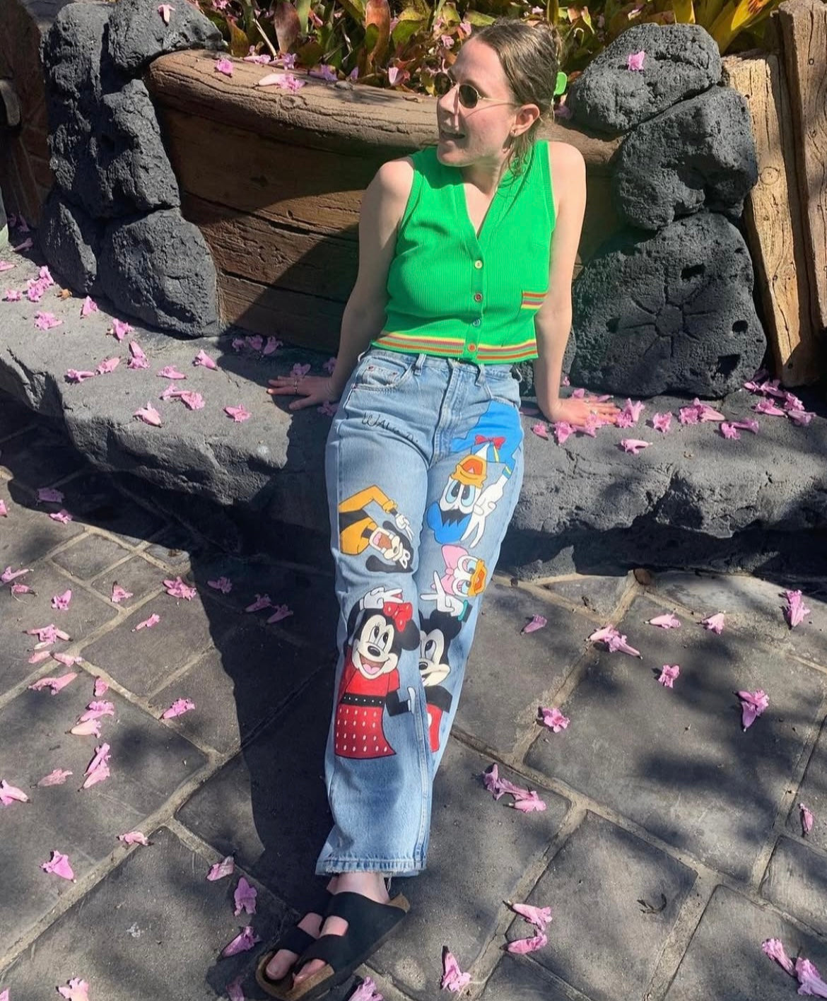 Funky N Trendy hand painted denims for women