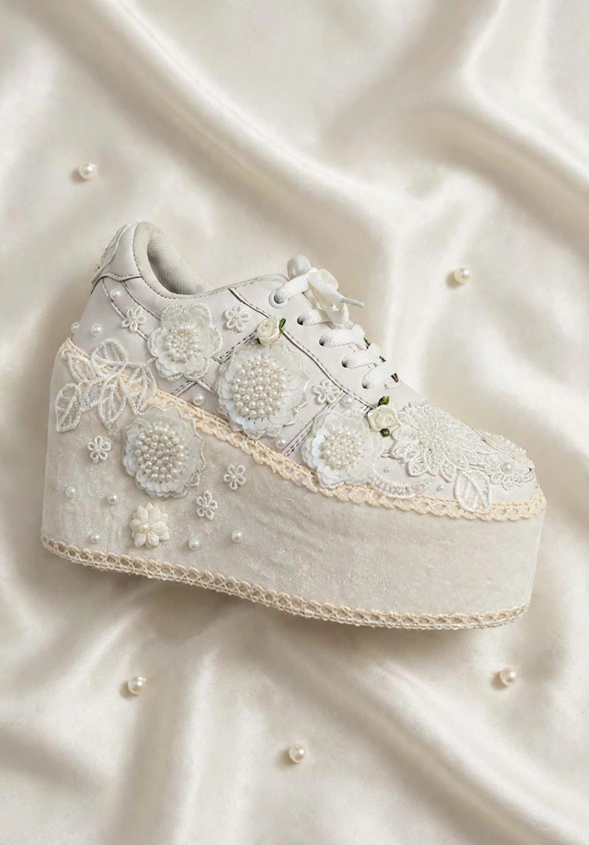 Customized Bridal Sneakers with Name – Wedding Shoes for Bride