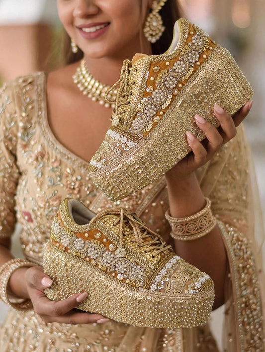 Designer Bridal Sneakers India – Handmade Wedding Shoes