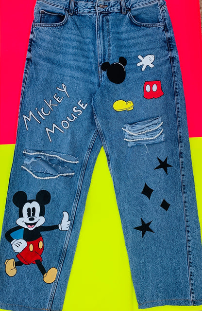 Funky N Trendy hand painted denims for women