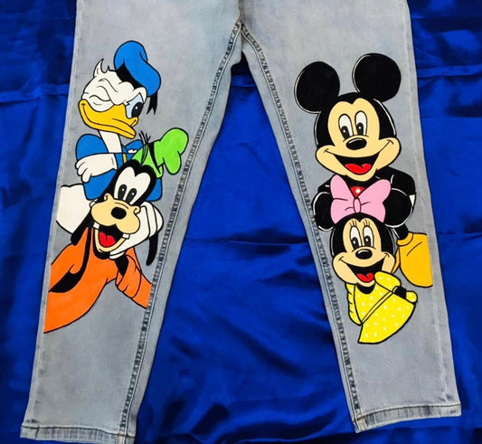 Funky N Trendy hand painted denims for women