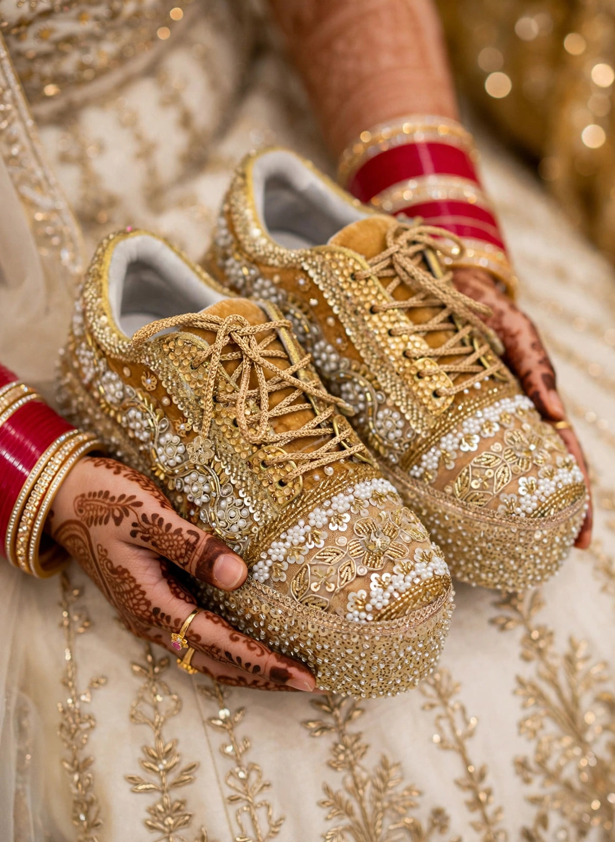 Designer Bridal Sneakers India – Handmade Wedding Shoes