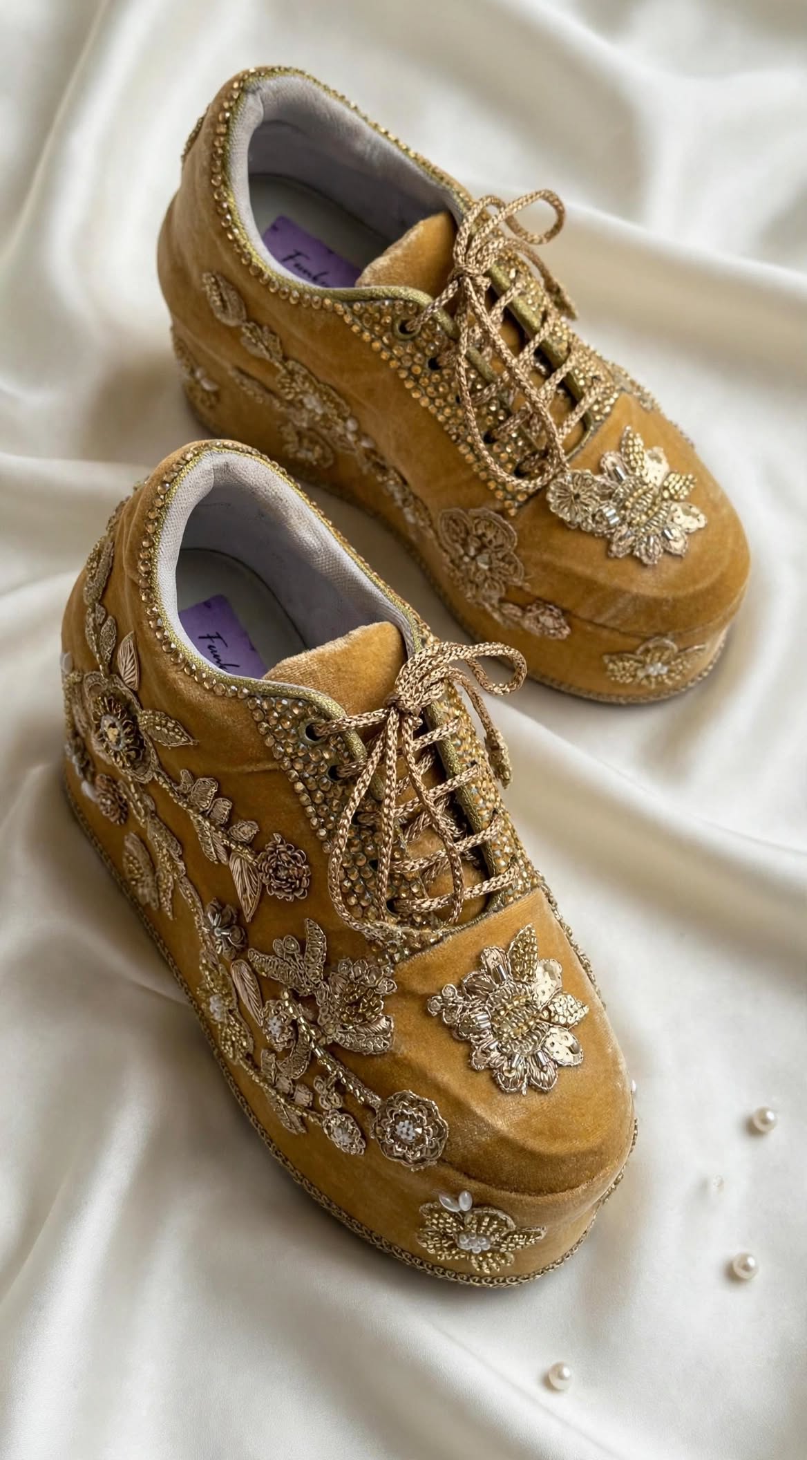 Handcrafted Bridal Sneakers for Brides – Wedding Shoes | Funky N Trendy