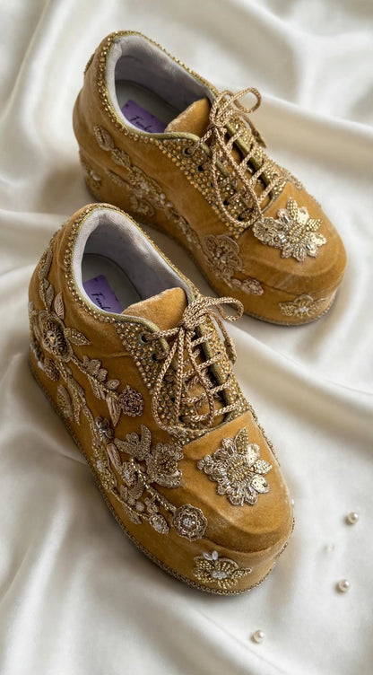 Handcrafted Bridal Sneakers for Brides – Wedding Shoes | Funky N Trendy