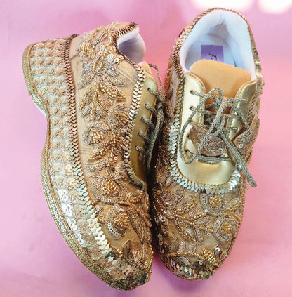 Comfortable Bridal Sneakers for Lehenga – Bride Wedding Shoes
