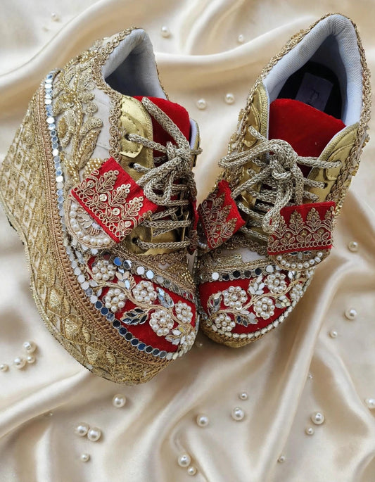 FUNKY N TRENDY bridal sneakers - wedge sneakers heeled sneakers