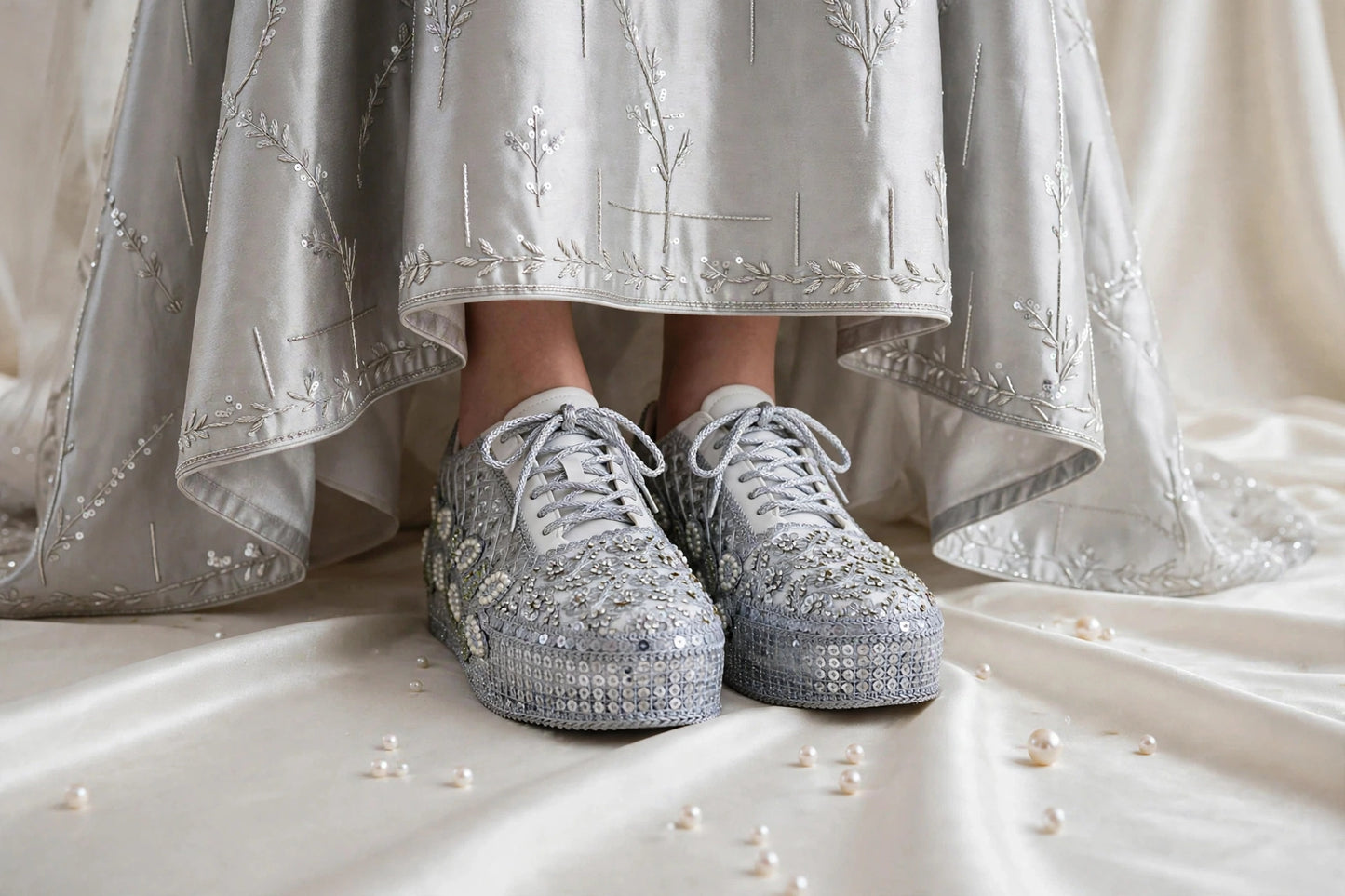 Sparkle Wedding Sneakers for Bride – Reception & Sangeet Shoes