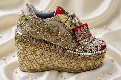 FUNKY N TRENDY bridal sneakers - wedge sneakers heeled sneakers