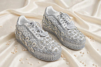 Sparkle Wedding Sneakers for Bride – Reception & Sangeet Shoes