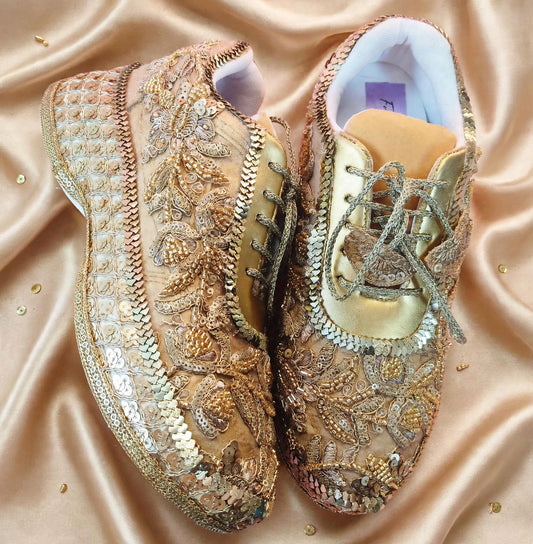Comfortable Bridal Sneakers for Lehenga – Bride Wedding Shoes