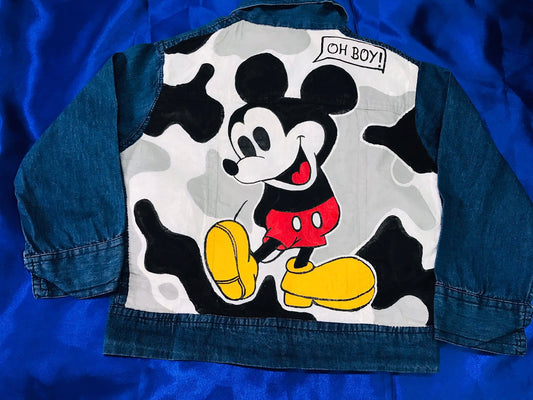 Funky N Trendy hand painted blue denim jacket for women