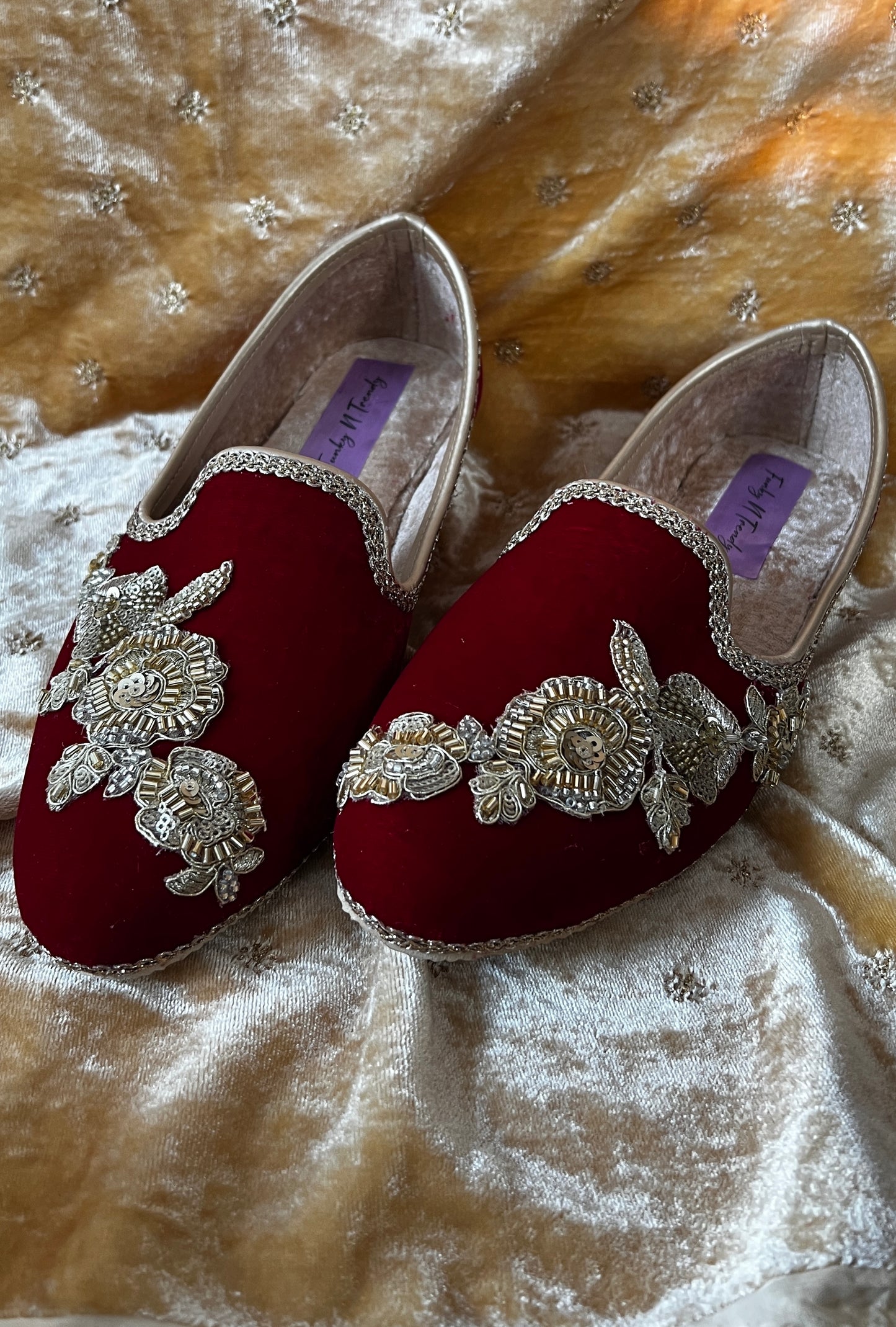 FUNKY N TRENDY groom shoes hand crafted groom shoes/ maroon loafers for groom/red shoes for sherwani / mojaris for groom / men shoes/ groom footwear