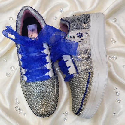 Dance the Night Away – Royal Blue Sangeet & After Party Bridal Sneakers