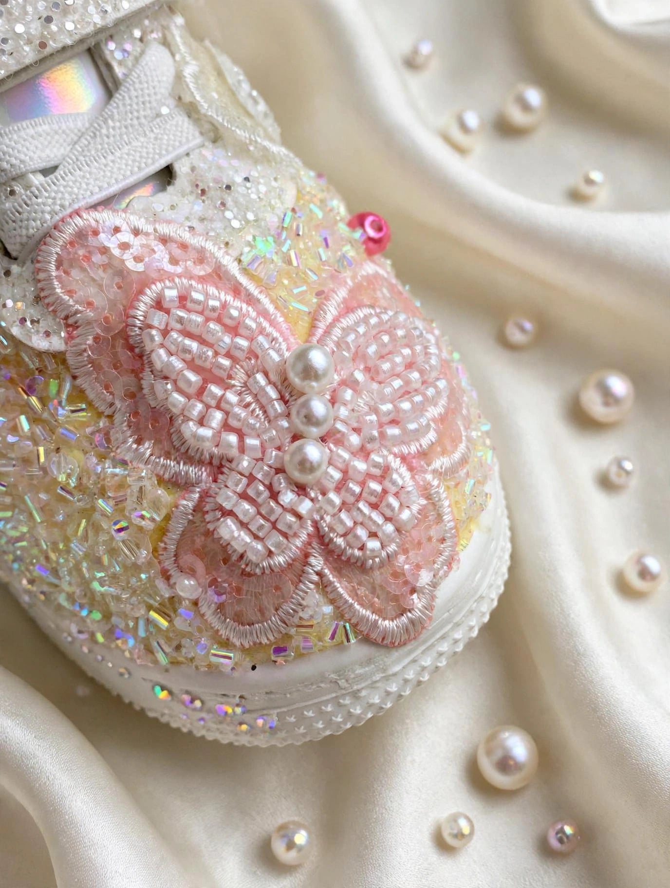 Funky N Trendy purple pink butterfly sneakers with custom name and date of birth detailing/kids sneakers/ butterfly shoes / kids shoes/ purple sneakers / purple shoes for kids/handmade sneakers for kids