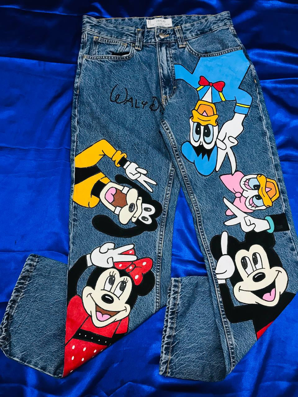 Funky N Trendy hand painted denims for women