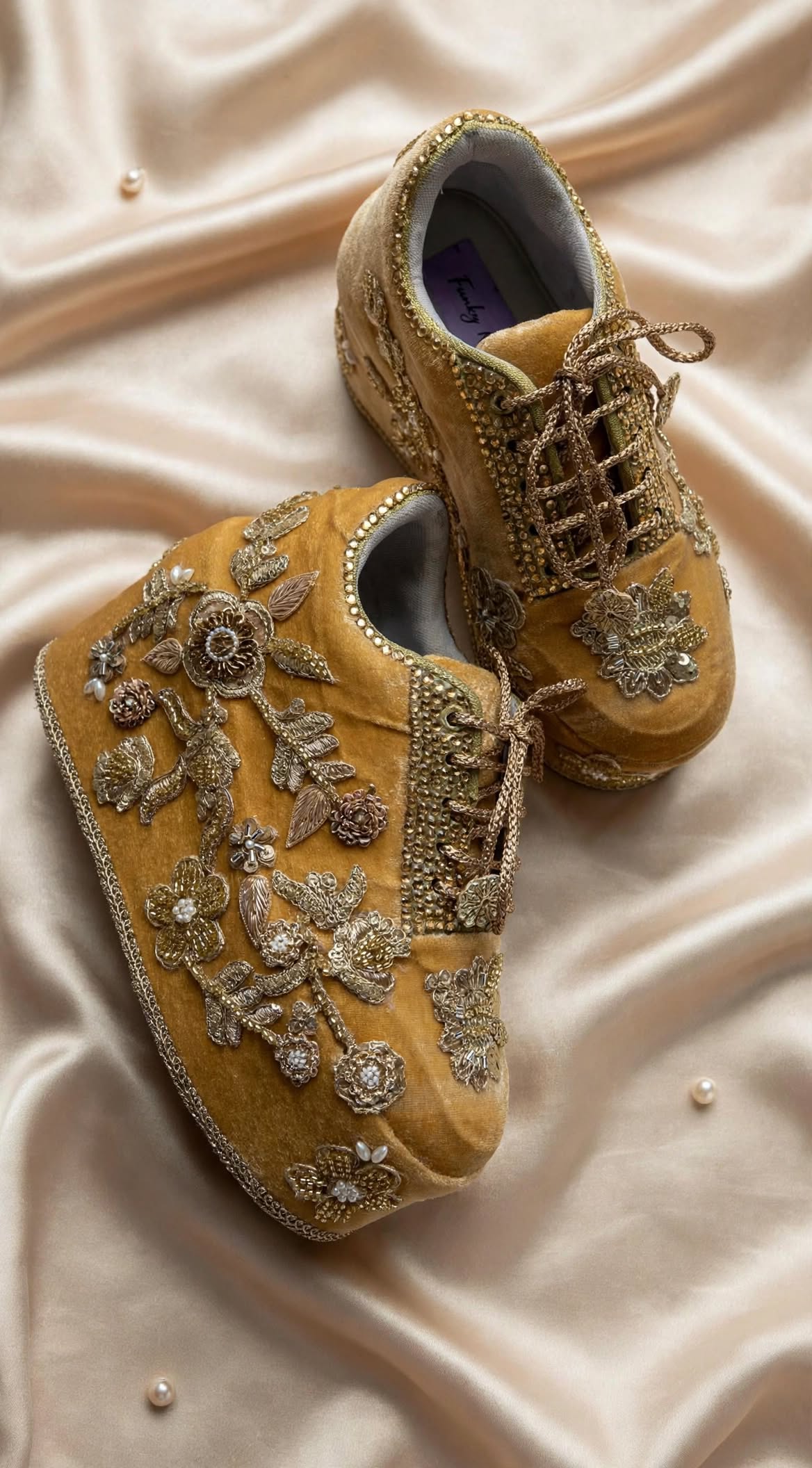 Handcrafted Bridal Sneakers for Brides – Wedding Shoes | Funky N Trendy