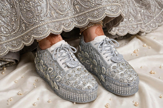 Sparkle Wedding Sneakers for Bride – Reception & Sangeet Shoes