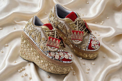 FUNKY N TRENDY bridal sneakers - wedge sneakers heeled sneakers
