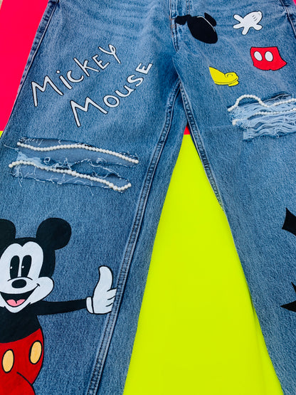 Funky N Trendy hand painted denims for women
