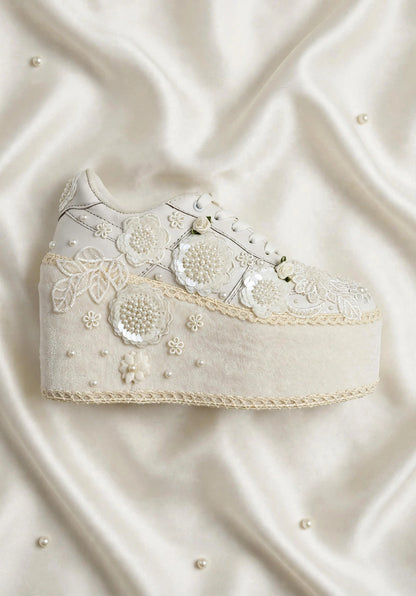 Customized Bridal Sneakers with Name – Wedding Shoes for Bride