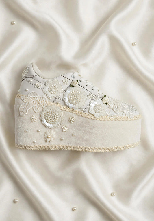 Customized Bridal Sneakers with Name – Wedding Shoes for Bride