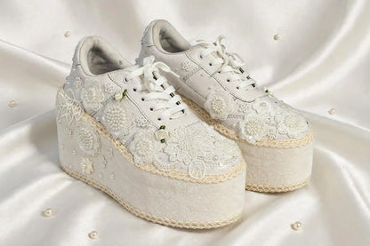 Customized Bridal Sneakers with Name – Wedding Shoes for Bride