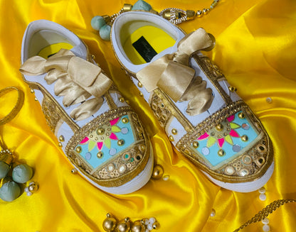 FUNKY N TREND “Handcrafted Sneakers – Haldi Special”