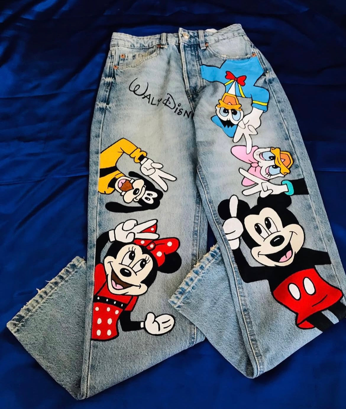 Funky N Trendy hand painted denims for women
