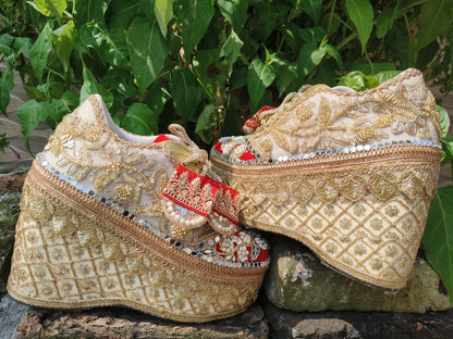 FUNKY N TRENDY bridal sneakers - wedge sneakers 4.5 inch height