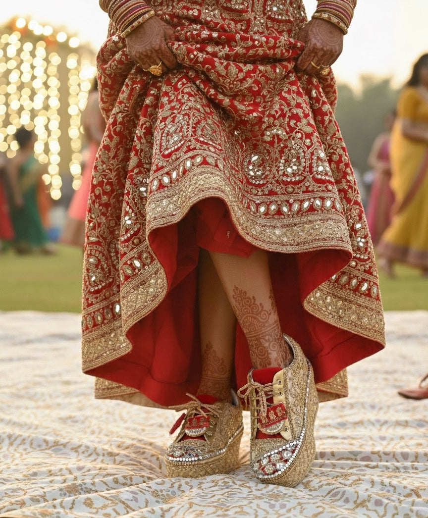 FUNKY N TRENDY bridal sneakers - wedge sneakers heeled sneakers