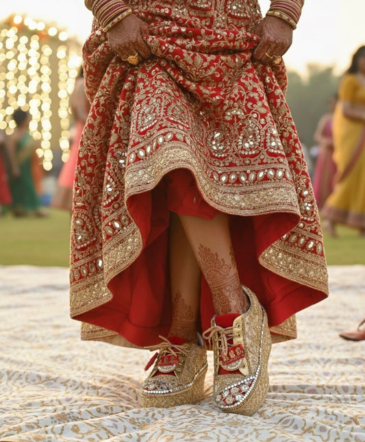 FUNKY N TRENDY bridal sneakers - wedge sneakers heeled sneakers