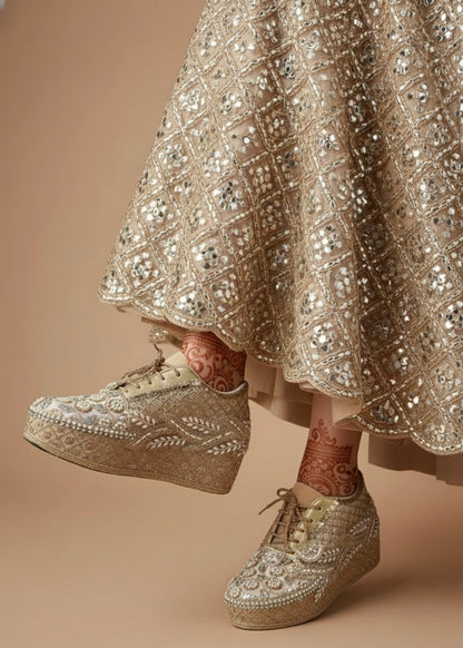 Custom Bridal Sneakers for Wedding Day – Funky N Trendy