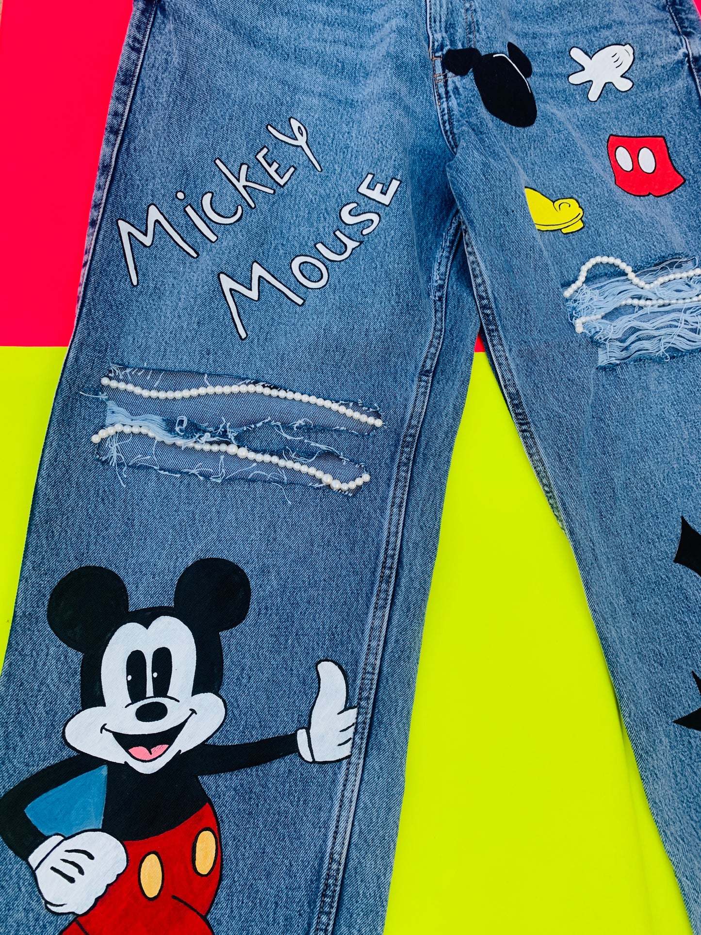 Funky N Trendy hand painted denims for women