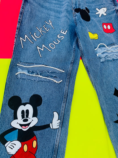 Funky N Trendy hand painted denims for women