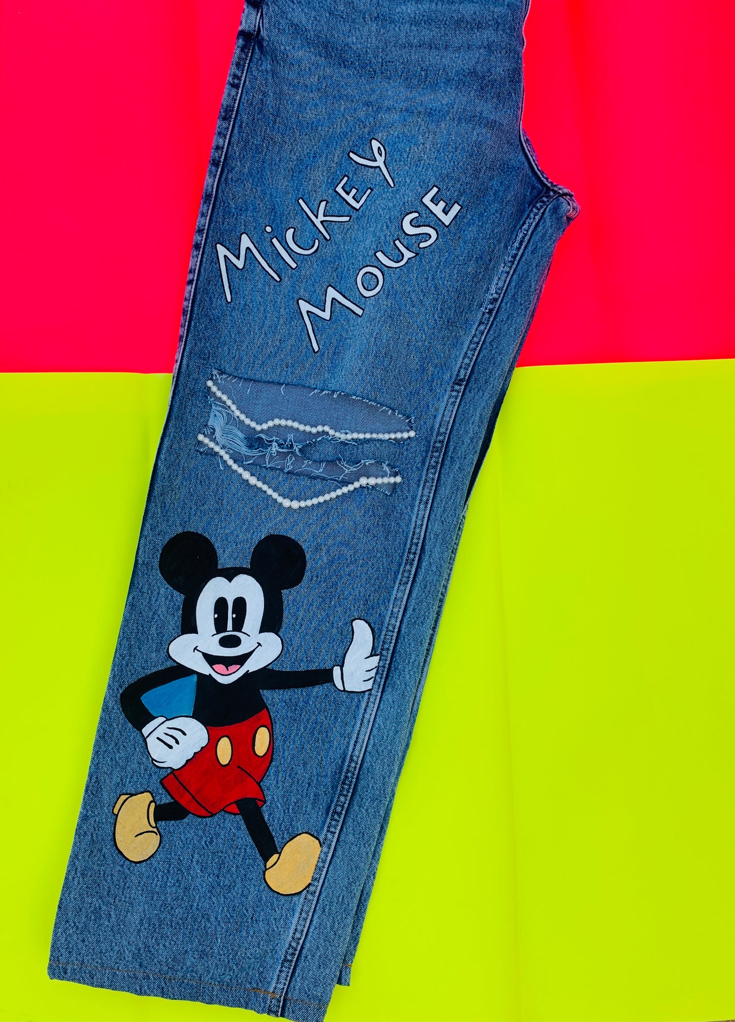 Funky N Trendy hand painted denims for women