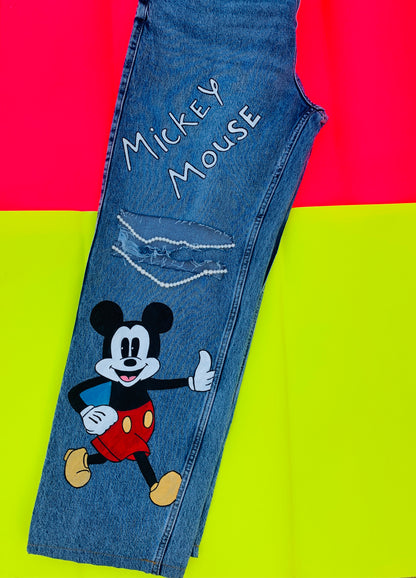 Funky N Trendy hand painted denims for women