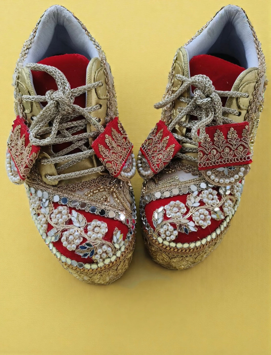 FUNKY N TRENDY bridal sneakers - wedge sneakers 4.5 inch height