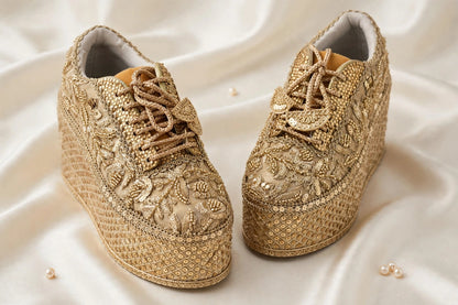 Handcrafted Bridal Sneakers for Brides – Wedding Shoes | Funky N Trendy