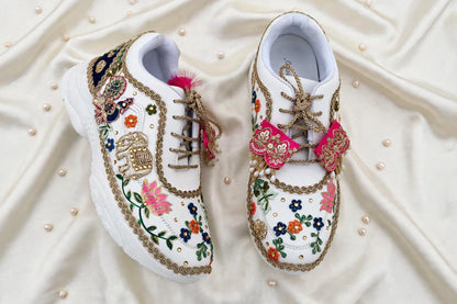 Rani Bagh Handcrafted Bridal Sneakers / Indian Heritage Theme