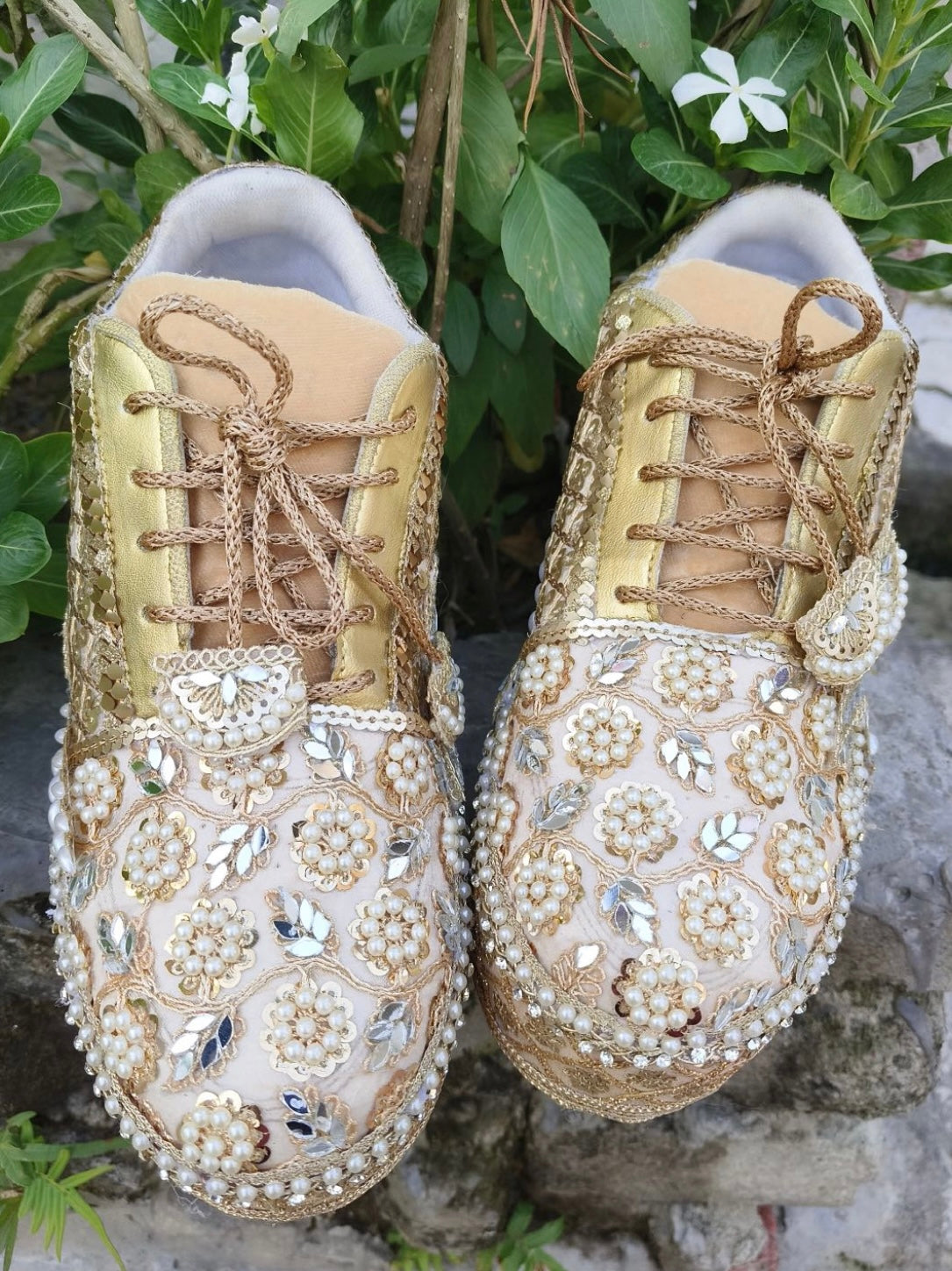 Custom Bridal Sneakers for Wedding Day – Funky N Trendy
