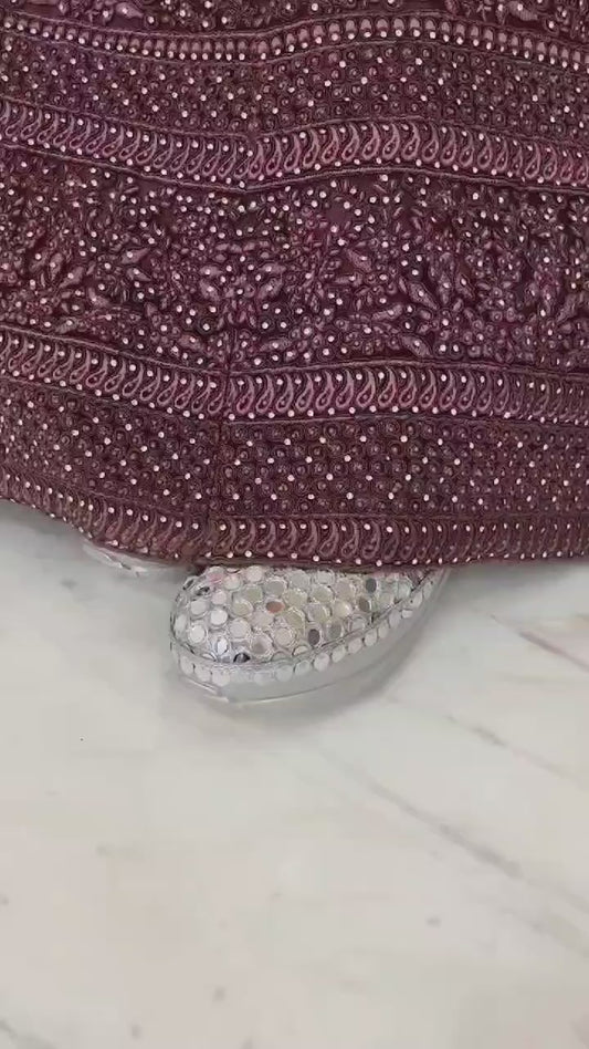 FUNKY N TRENDY Full mirror work silver sneakers for brides / bridesmaids/ silver sneakers / mirror sneakers / silver shoes